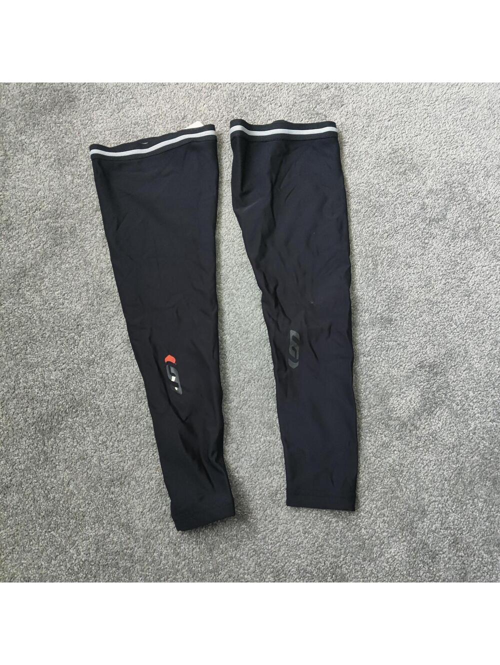 Garneau Leg Warmers 2 Black Cycling Compression Sleeves Size Small